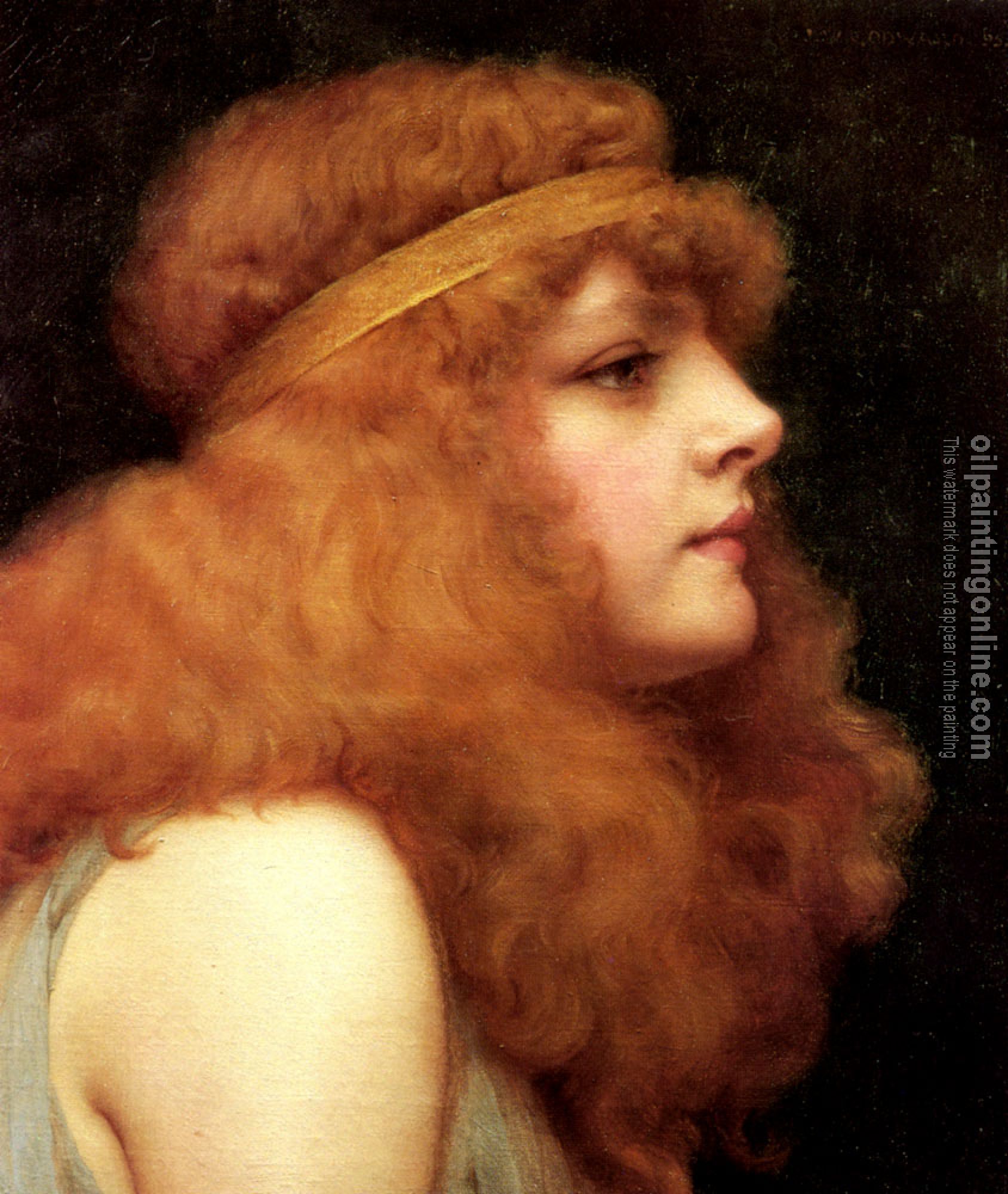 Godward, John William - An Auburn Beauty